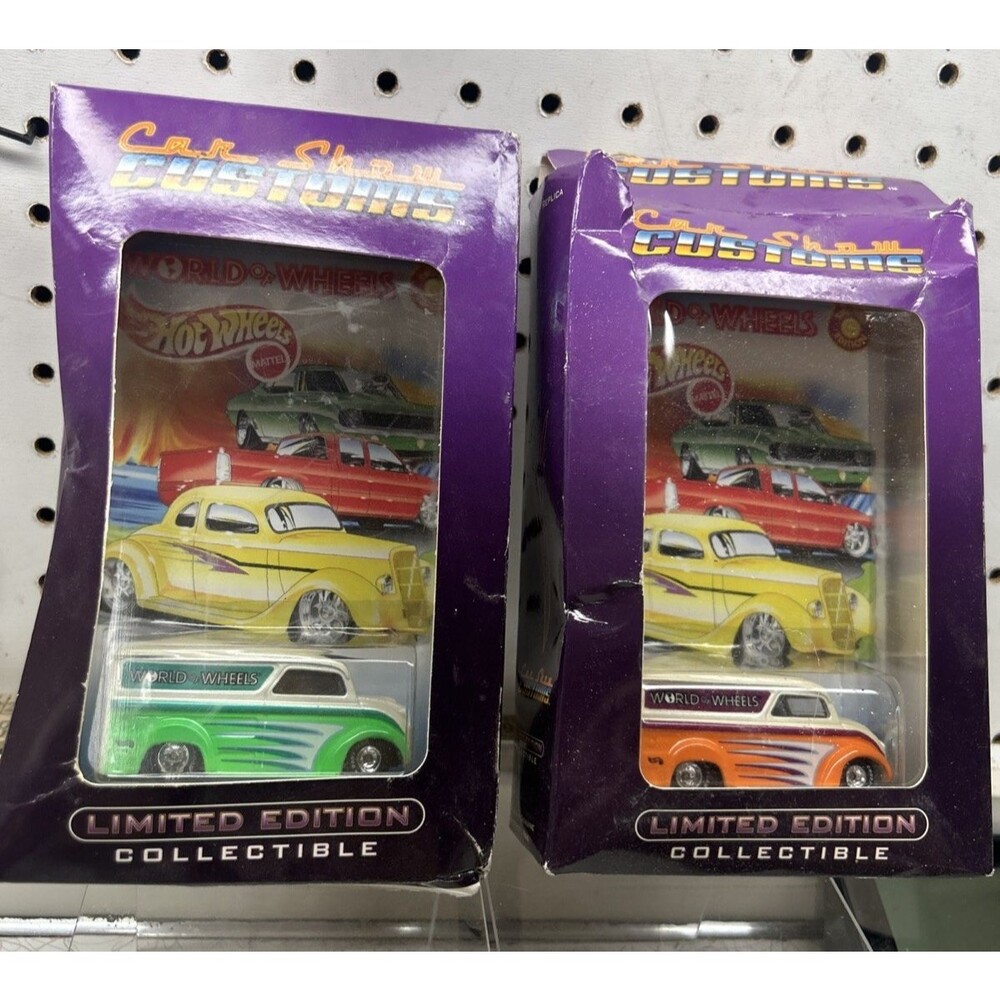 2 HOT WHEELS DAIRY DELIVERY WORLD OF WHEELS CAR SHOW CUSTOMS PREMIUM RARE